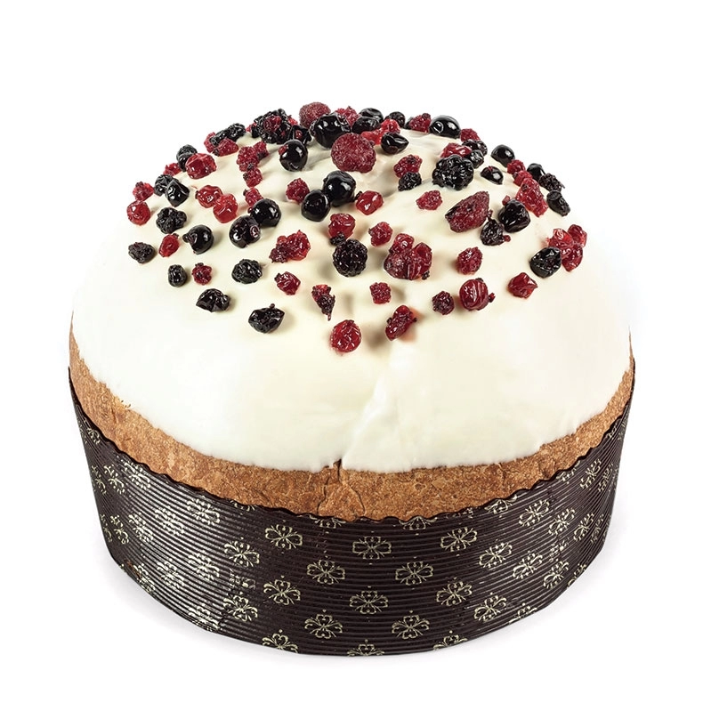 Panettone Invelit In Ciocolata Alba Cu Fructe De Padure Silveste Vincente 750g